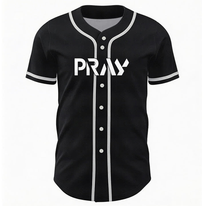 Christianartworkshop Baseballtrikot mit Botschaft „Pray Tap My Shoulder“ - image 9