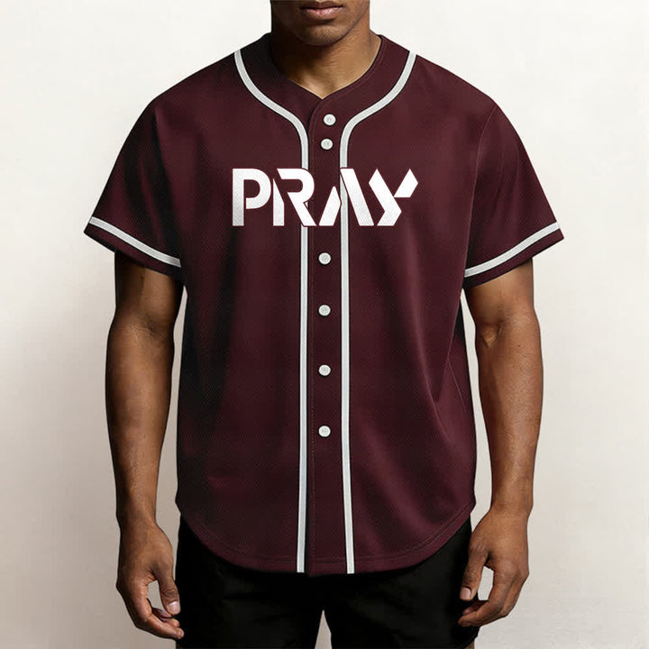 Christianartworkshop Baseballtrikot mit Botschaft „Pray Tap My Shoulder“ - image 27