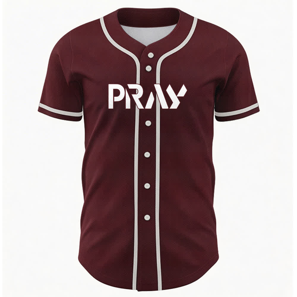 Christianartworkshop Baseballtrikot mit Botschaft „Pray Tap My Shoulder“ - image 23