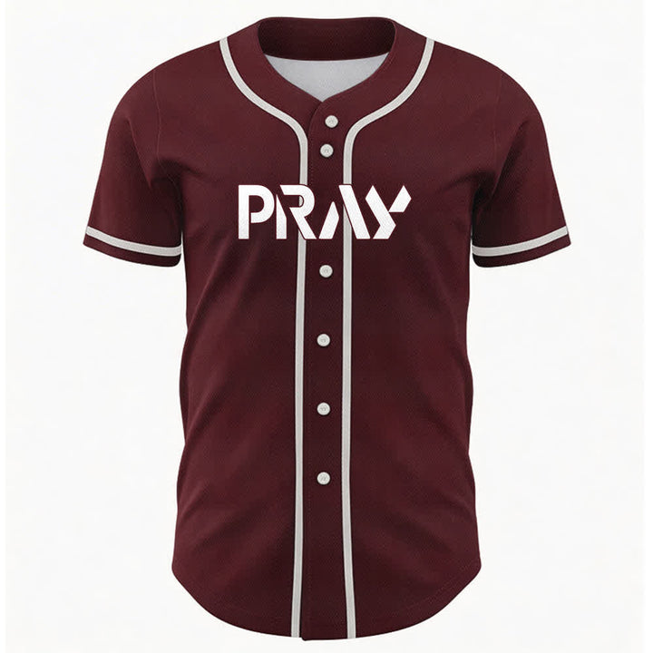 Christianartworkshop Baseballtrikot mit Botschaft „Pray Tap My Shoulder“ - image 23