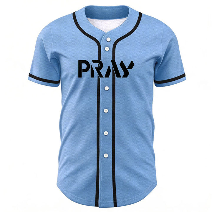 Christianartworkshop Baseballtrikot mit Botschaft „Pray Tap My Shoulder“ - image 30
