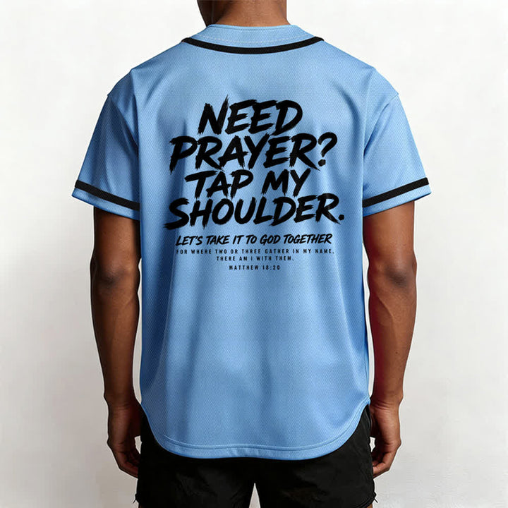 Christianartworkshop Baseballtrikot mit Botschaft „Pray Tap My Shoulder“ - image 33