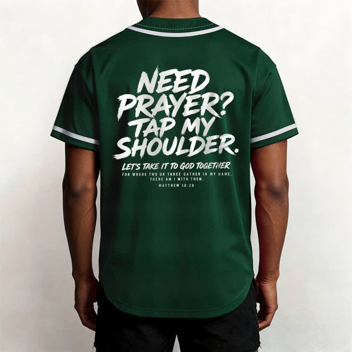 Christianartworkshop Baseballtrikot mit Botschaft „Pray Tap My Shoulder“ - image 40