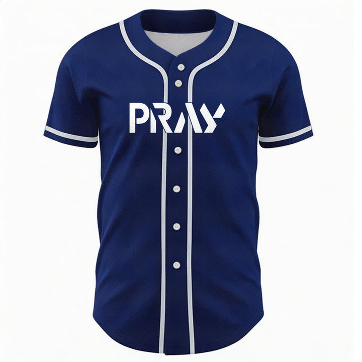 Christianartworkshop Baseballtrikot mit Botschaft „Pray Tap My Shoulder“ - image 51