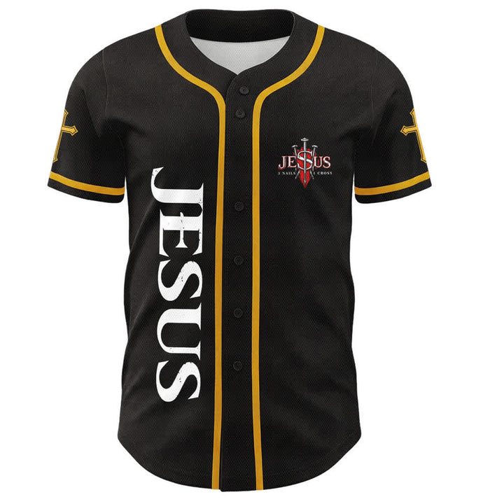Christianartworkshop Jesus Saves Thorn Crown Schwarzes Mesh-Baseballtrikot - image 23