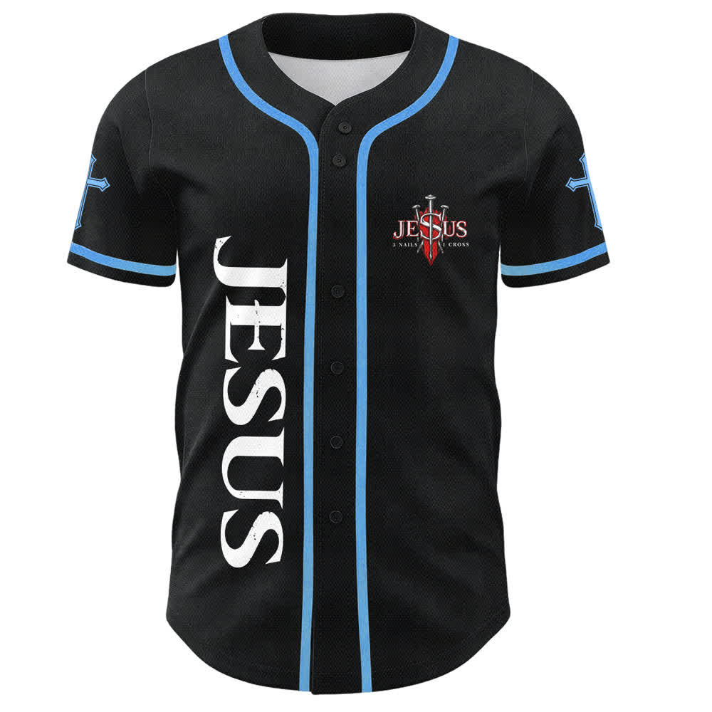 Christianartworkshop Jesus Saves Thorn Crown Schwarzes Mesh-Baseballtrikot - image 30