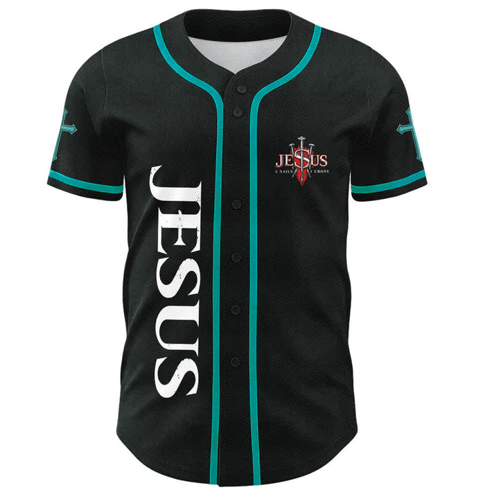 Christianartworkshop Jesus Saves Thorn Crown Schwarzes Mesh-Baseballtrikot - image 37