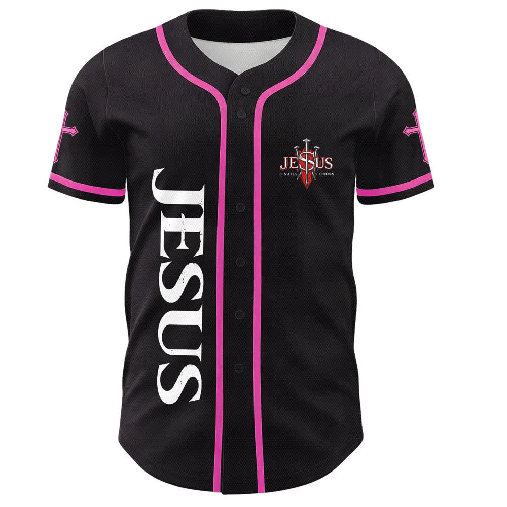 Christianartworkshop Jesus Saves Thorn Crown Schwarzes Mesh-Baseballtrikot - image 44