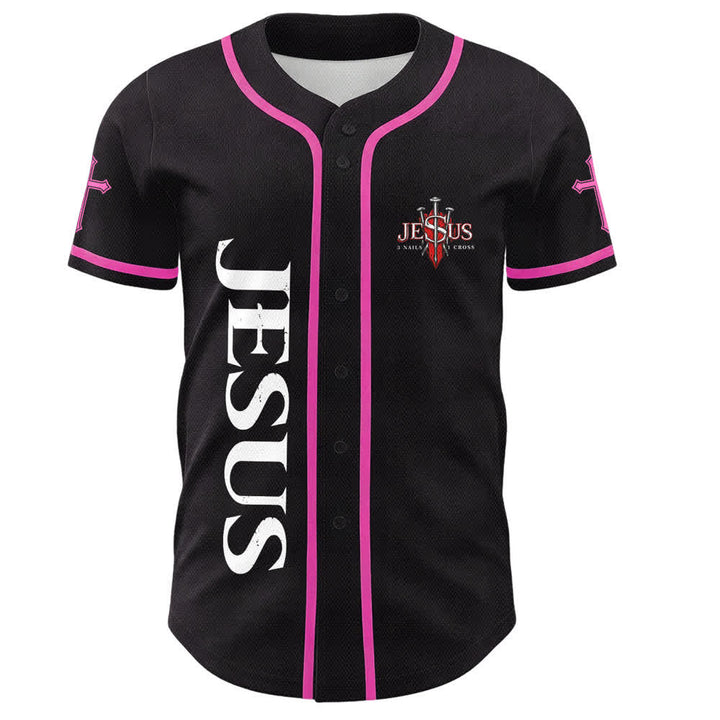 Christianartworkshop Jesus Saves Thorn Crown Schwarzes Mesh-Baseballtrikot - image 44