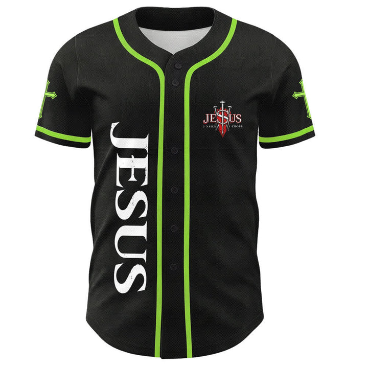 Christianartworkshop Jesus Saves Thorn Crown Schwarzes Mesh-Baseballtrikot - image 51