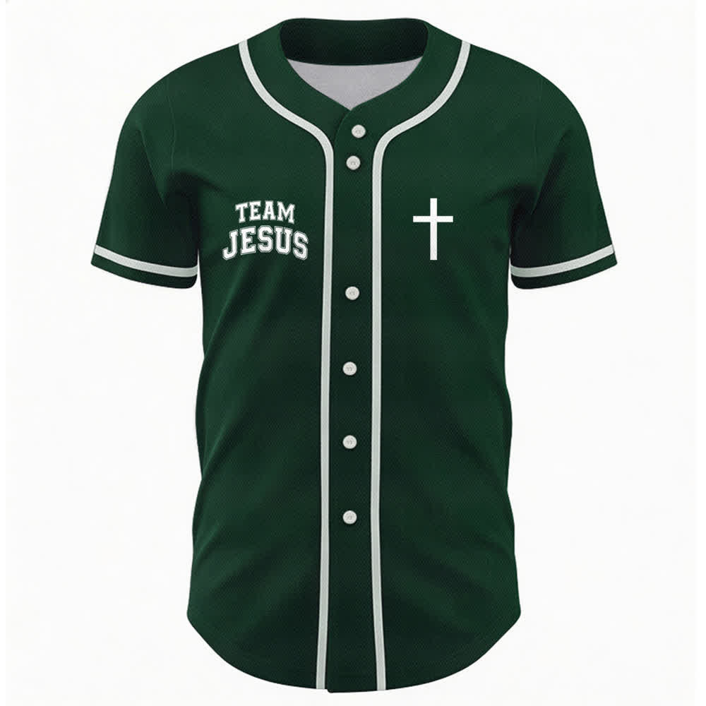 Baseballtrikot des Teams Jesus, des auserwählten Kindes Gottes von Christianartworkshop - image 23