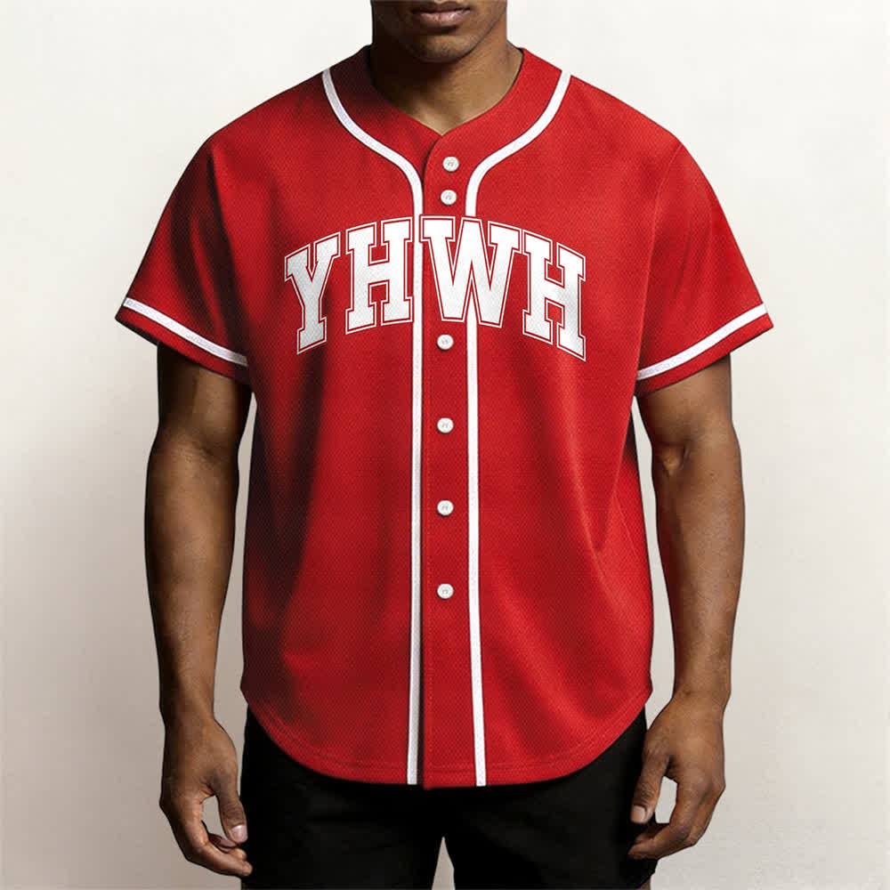 Christianartworkshop YHWH Varsity Mesh Button Front Baseballtrikot - image 23