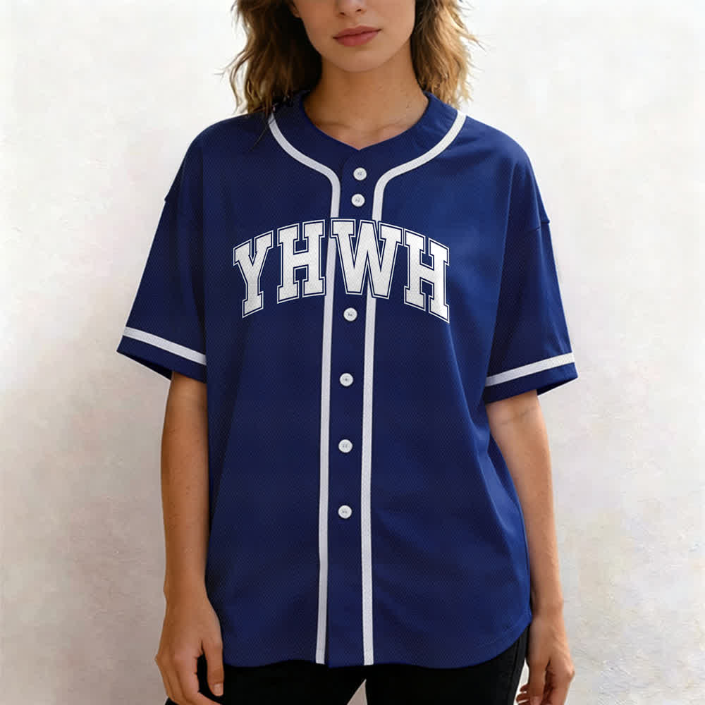 Christianartworkshop YHWH Varsity Mesh Button Front Baseballtrikot - image 16