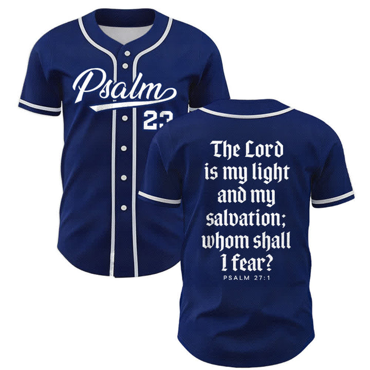 Christianartworkshop Psalm 23 Navy Scripture Team Baseball Jersey - Marine - 5XL - image 0