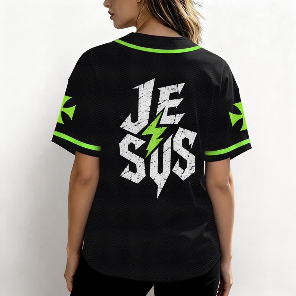 Christianartworkshop Jesus Highway To Heaven Distressed Black Baseball Jersey - image 52