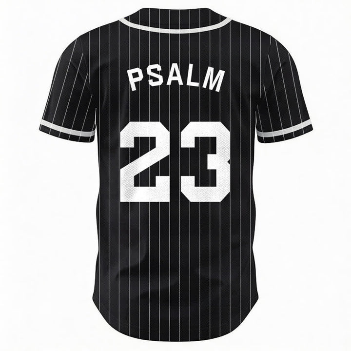 Christianartworkshop Psalm 23 Nadelstreifen-Baseballtrikot mit Knöpfen - image 8