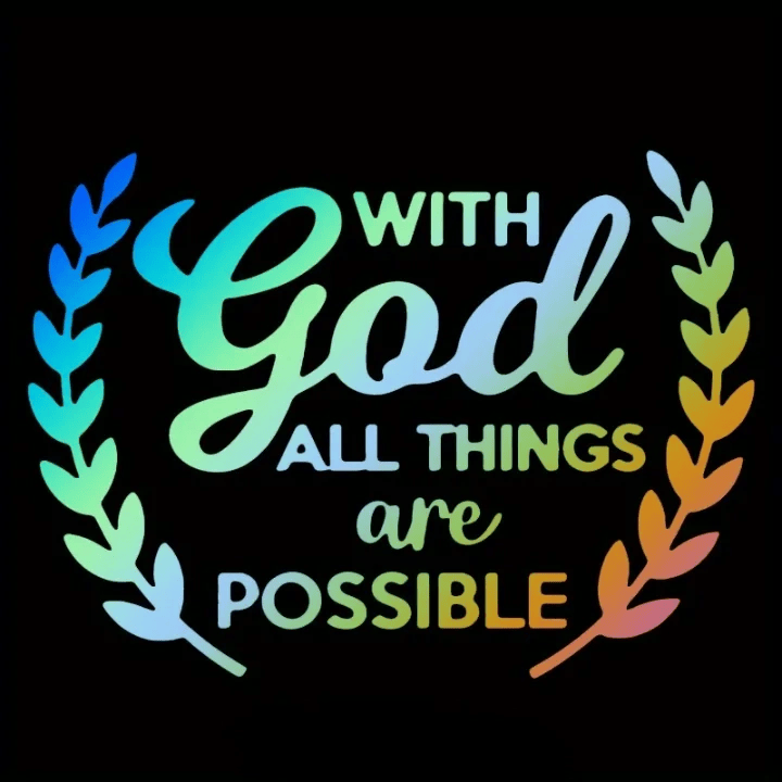 Christianartworkshop Mit Gott ist alles möglich – Autoaufkleber mit dem Spruch „Jede Erinnerung ermutigt dich täglich“ - Mehrfarbig - Set mit 10 Stück - image 0