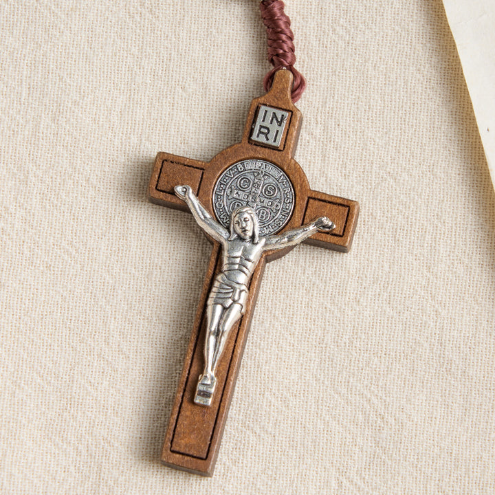 Christianartworkshop Rosenkranz aus Holzperlen mit detailliertem Kruzifix: Symbol des himmlischen Trostes - image 7