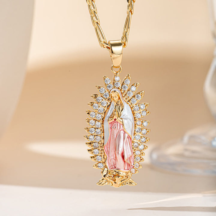 Christianartworkshop Halskette mit Anhänger „Strahlender Heiligenschein von Guadalupe“: Symbol sanften himmlischen Segens - Unsere Liebe Frau C - image 2