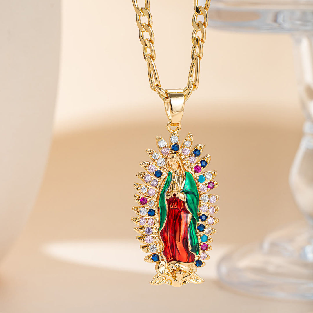 Christianartworkshop Halskette mit Anhänger „Strahlender Heiligenschein von Guadalupe“: Symbol sanften himmlischen Segens - Unsere Liebe Frau F - image 5