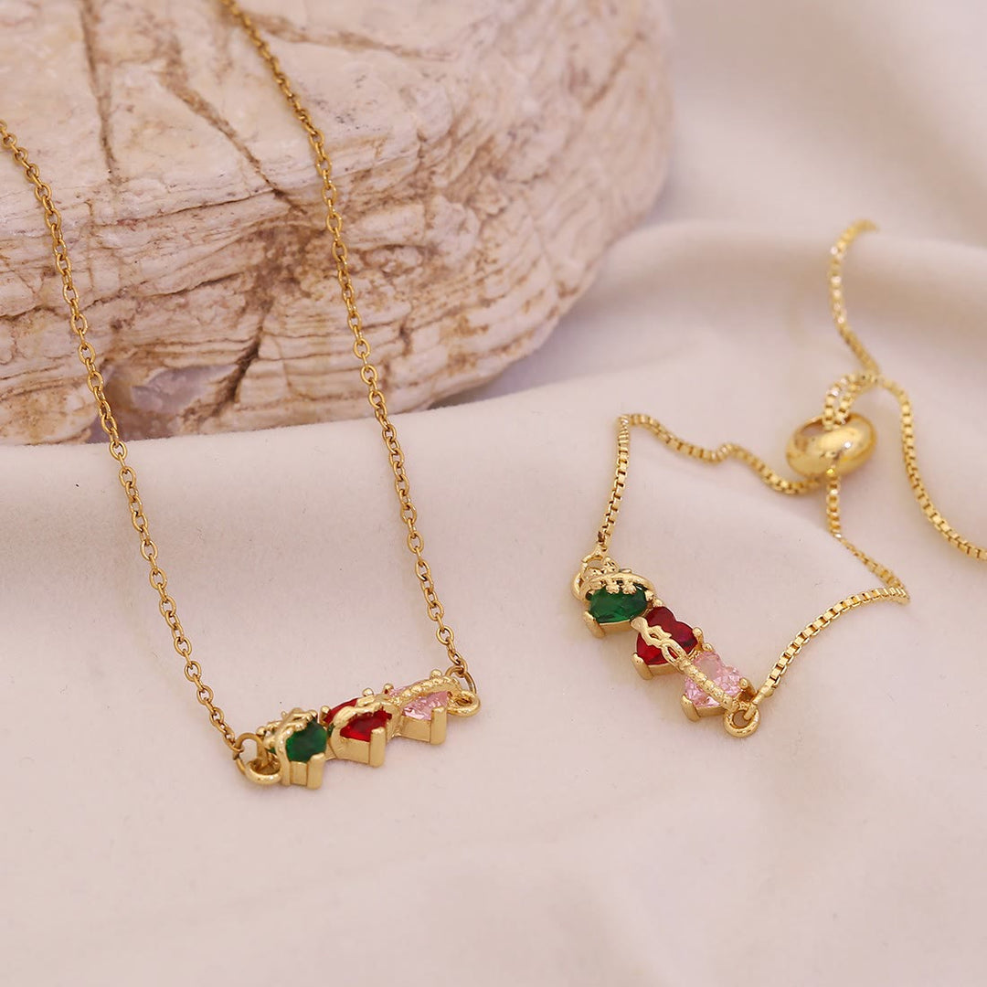 Christianartworkshop Dreier-Schmuckset mit verbundenen Herzen: Symbol ungebrochener himmlischer Verbundenheit - image 1