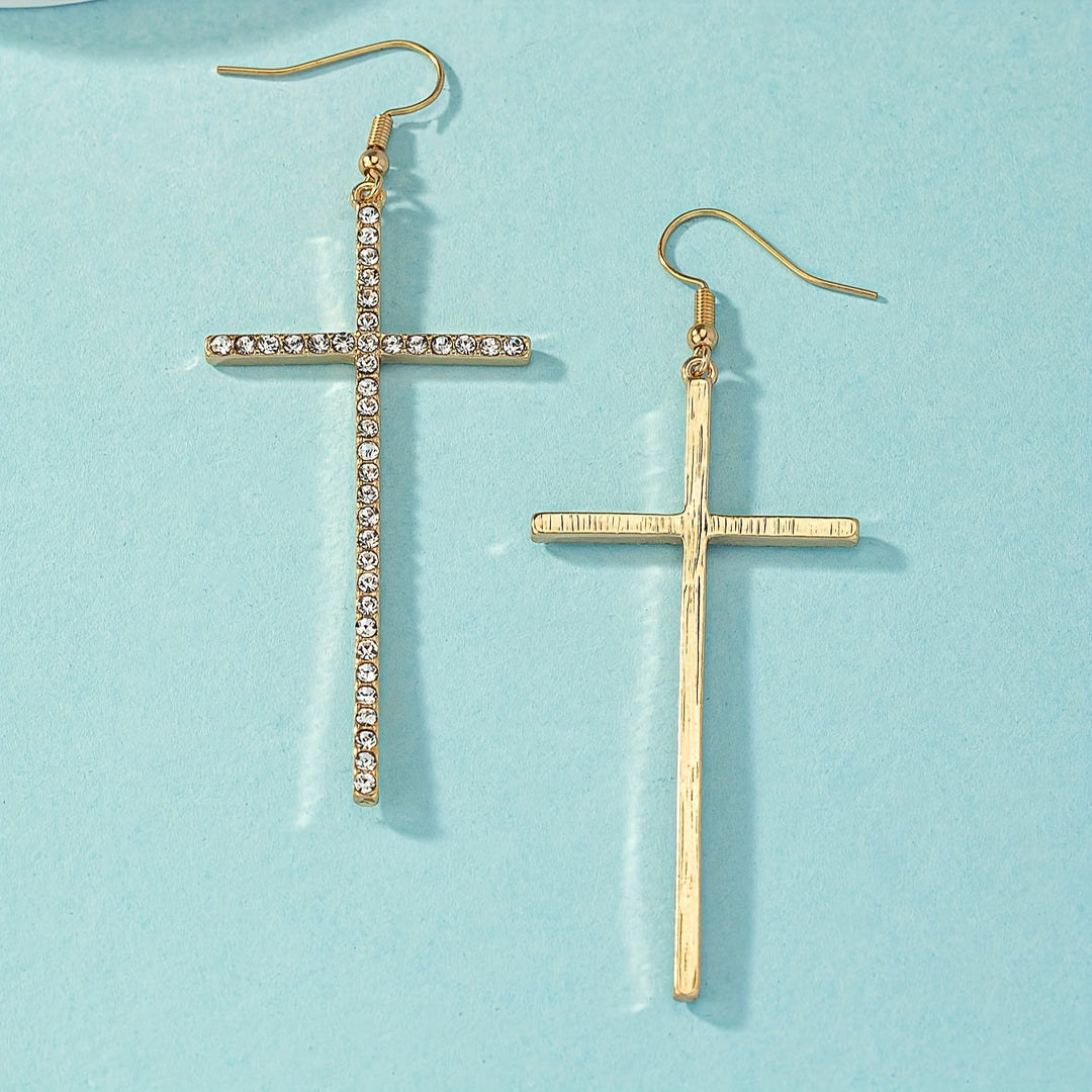 Christianartworkshop Schmale, lange Kreuzohrringe: Symbol stiller, heiliger Gelassenheit - image 16