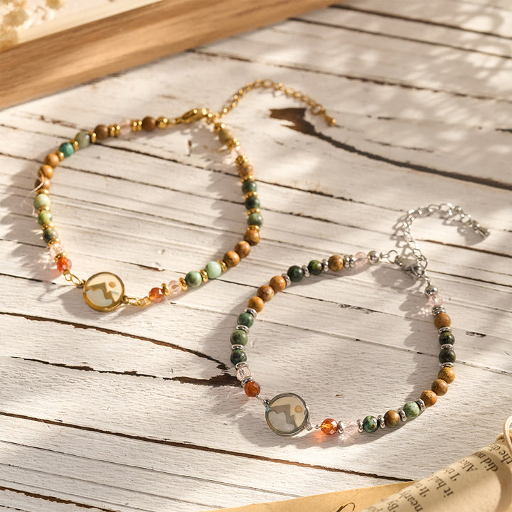 Christianartworkshop Wildnis-inspiriertes Berg-Charm-Armband: Symbol stiller, heiliger Gelassenheit - image 0