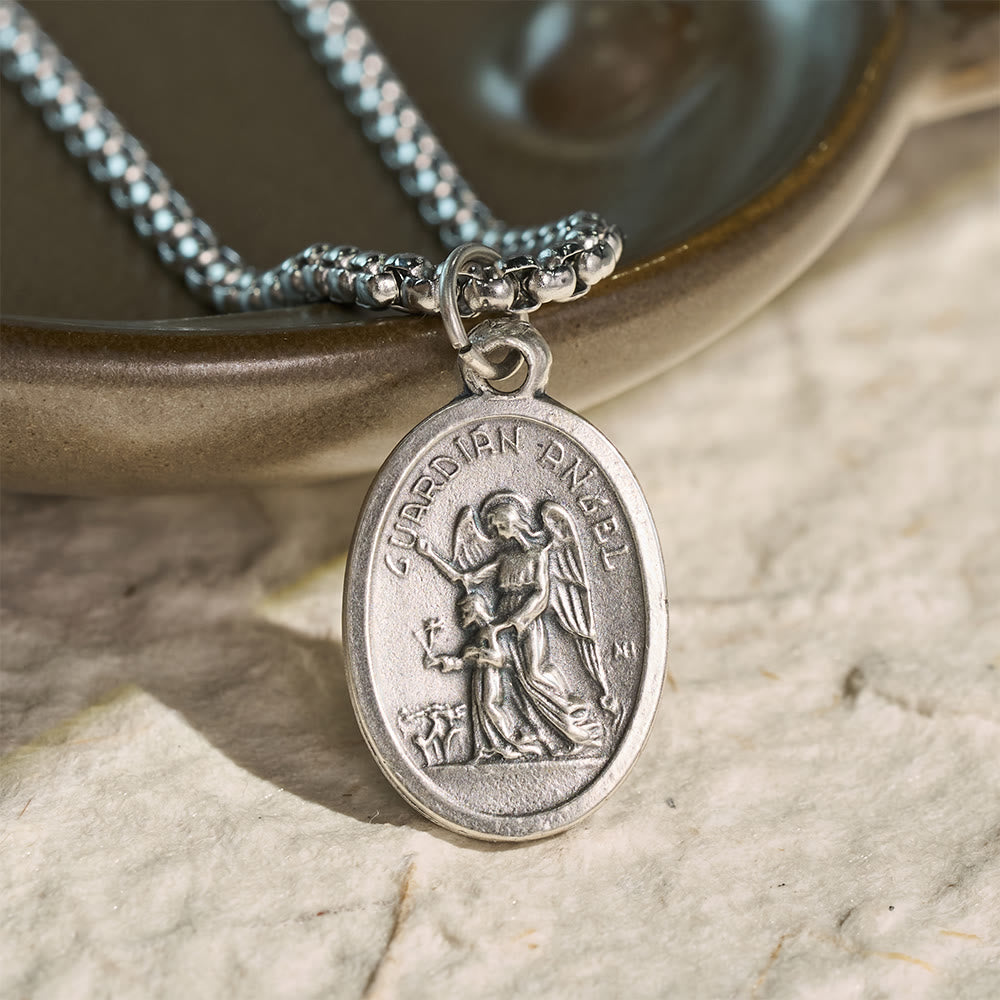 Christianartworkshop Ovale, doppelseitige Medaille mit heiligem Bildnis: Träger sanfter, heiliger Gelassenheit - t. Michael, Schutzengel - image 6