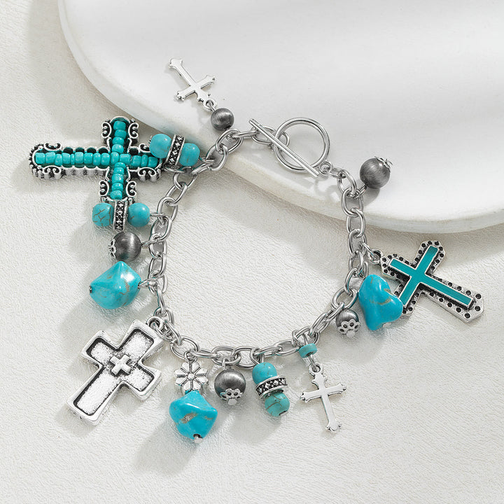 Christianartworkshop Zeitloses böhmisches Kreuzperlenarmband & Autoanhänger: Symbol des ewigen himmlischen Friedens - image 15