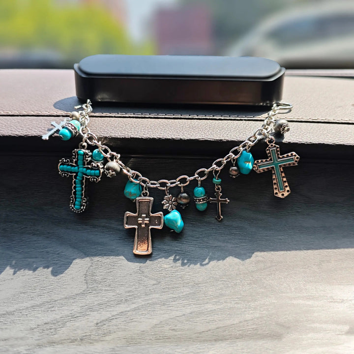 Christianartworkshop Zeitloses böhmisches Kreuzperlenarmband & Autoanhänger: Symbol des ewigen himmlischen Friedens - image 12