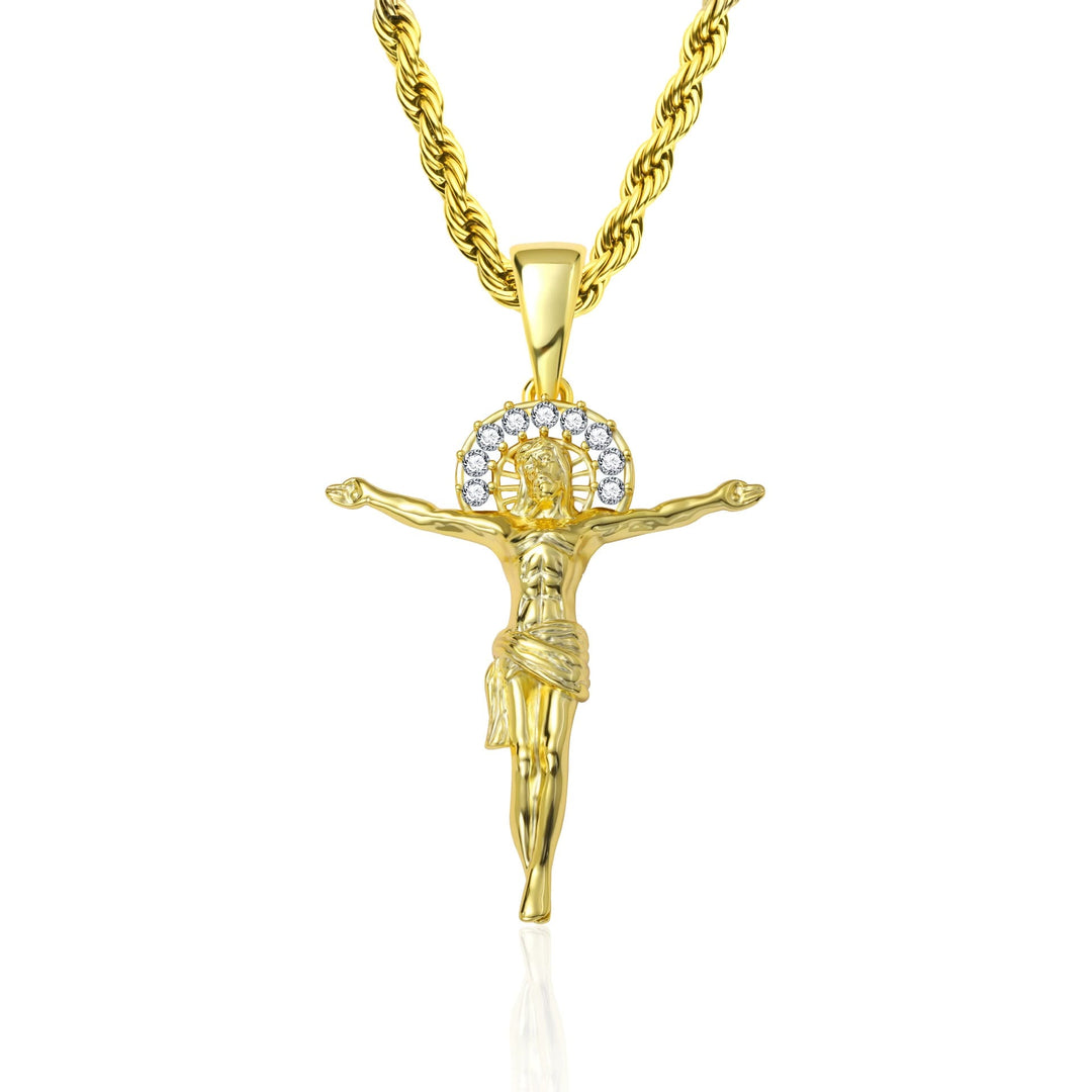 Christianartworkshop Funkelnder Kristall-Halo-Kreuzanhänger: Symbol beständiger göttlicher Gelassenheit - image 4