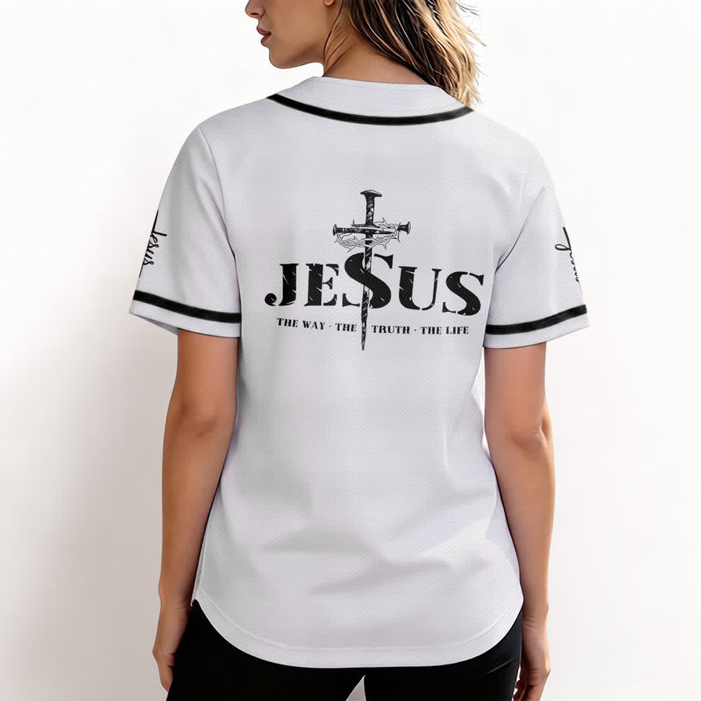 Christianartworkshop Baseballtrikot mit doppelseitigem Jesus-Kreuz-Print - image 11