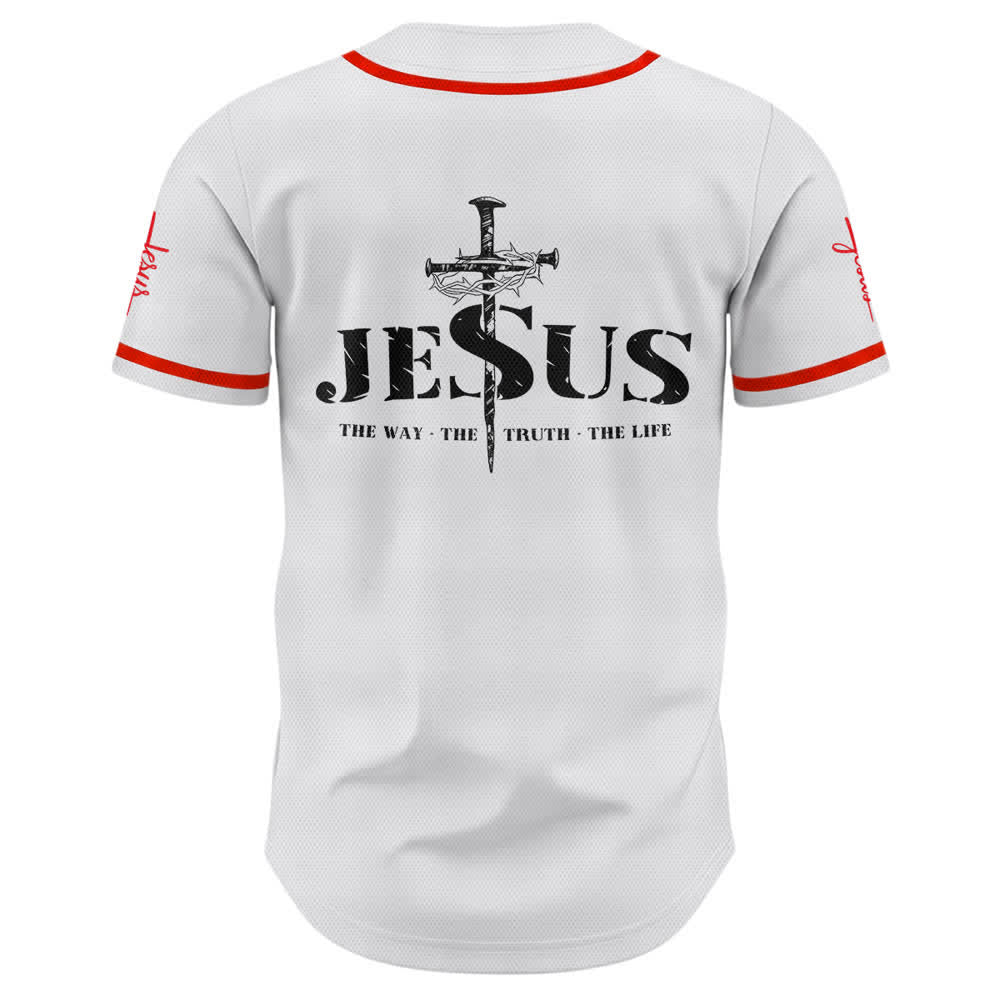 Christianartworkshop Baseballtrikot mit doppelseitigem Jesus-Kreuz-Print - image 16