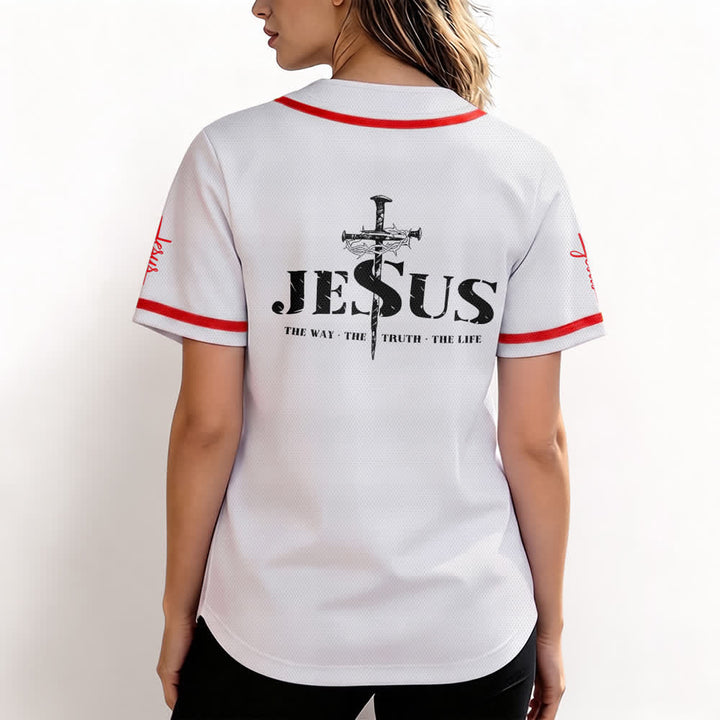 Christianartworkshop Baseballtrikot mit doppelseitigem Jesus-Kreuz-Print - image 18