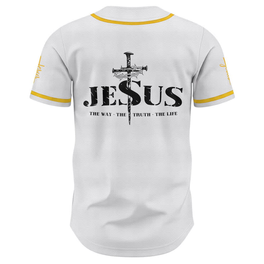 Christianartworkshop Baseballtrikot mit doppelseitigem Jesus-Kreuz-Print - image 2