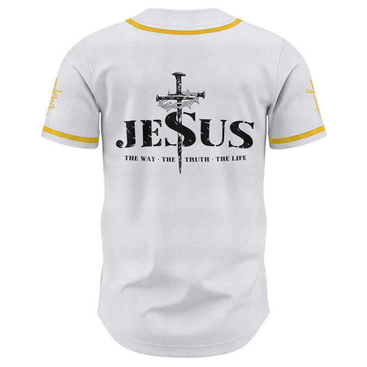 Christianartworkshop Baseballtrikot mit doppelseitigem Jesus-Kreuz-Print - image 2