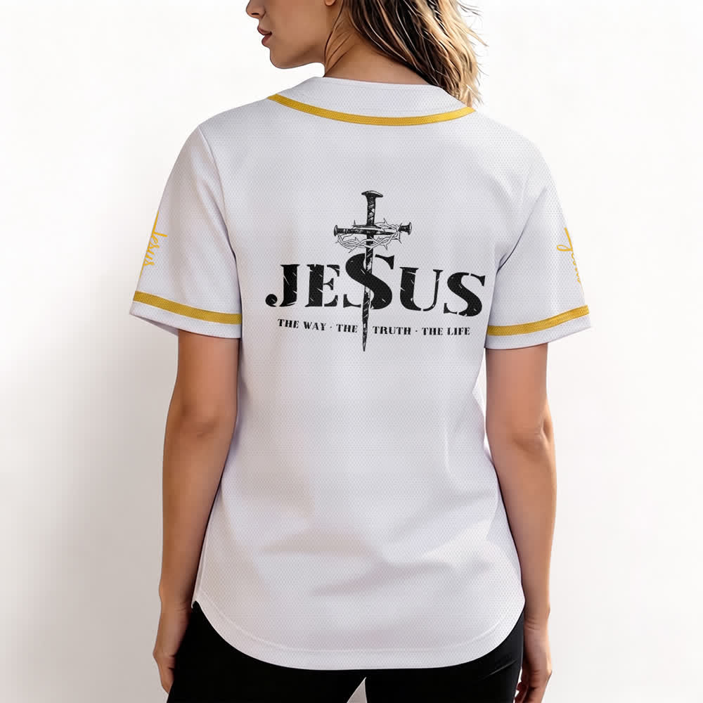 Christianartworkshop Baseballtrikot mit doppelseitigem Jesus-Kreuz-Print - image 4