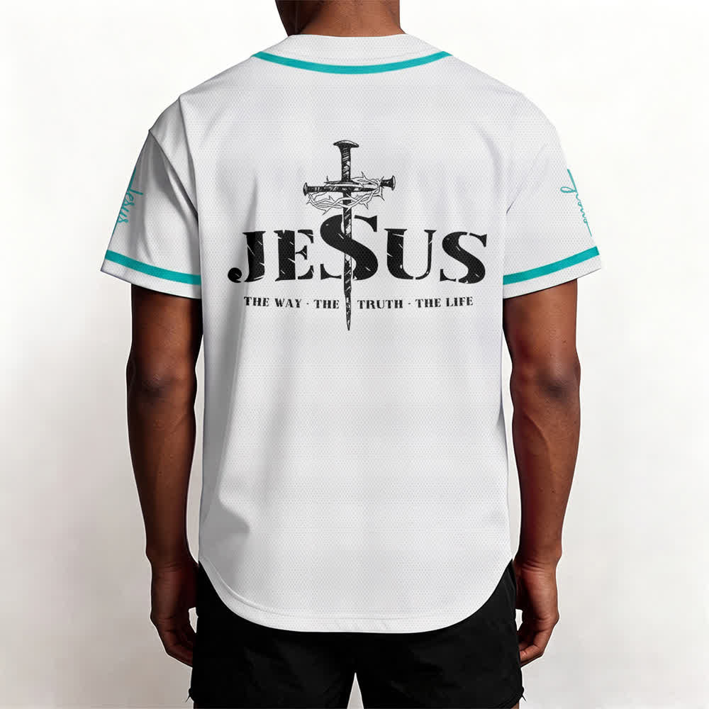 Christianartworkshop Baseballtrikot mit doppelseitigem Jesus-Kreuz-Print - image 34
