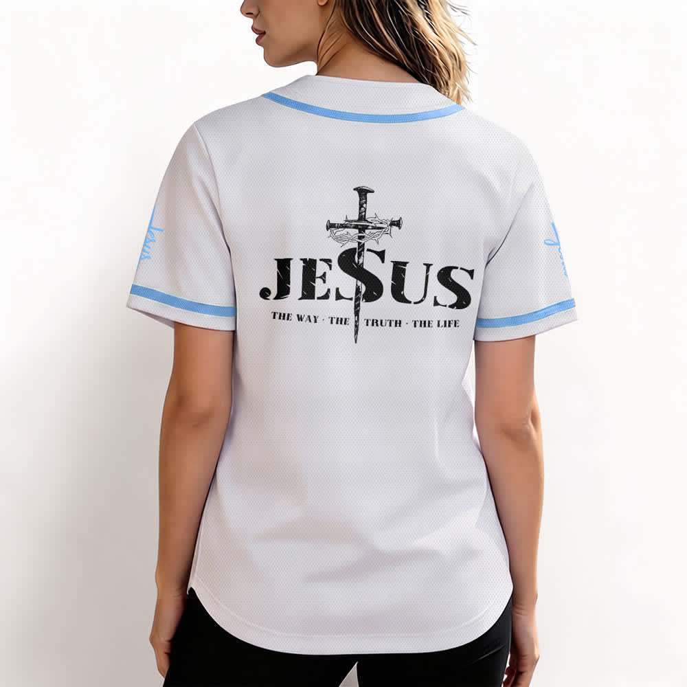 Christianartworkshop Baseballtrikot mit doppelseitigem Jesus-Kreuz-Print - image 39