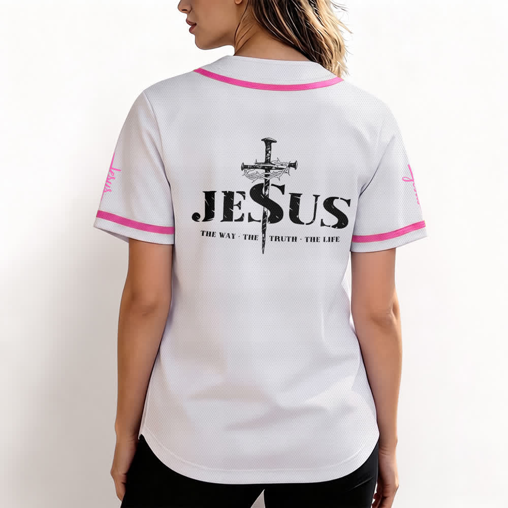 Christianartworkshop Baseballtrikot mit doppelseitigem Jesus-Kreuz-Print - image 46