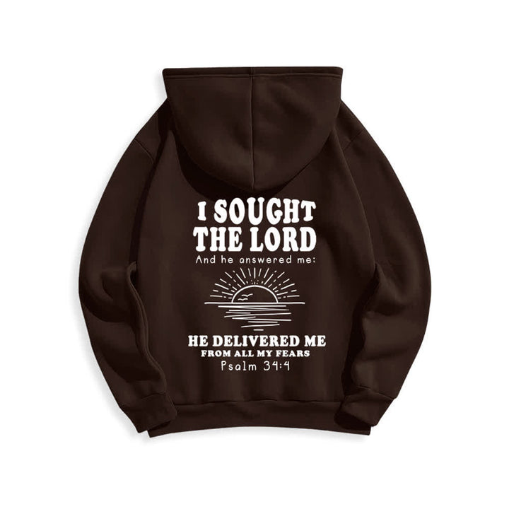 Christianartworkshop Ich suchte den Herrn Psalm 34:4 Sunrise Pullover Hoodie - image 10