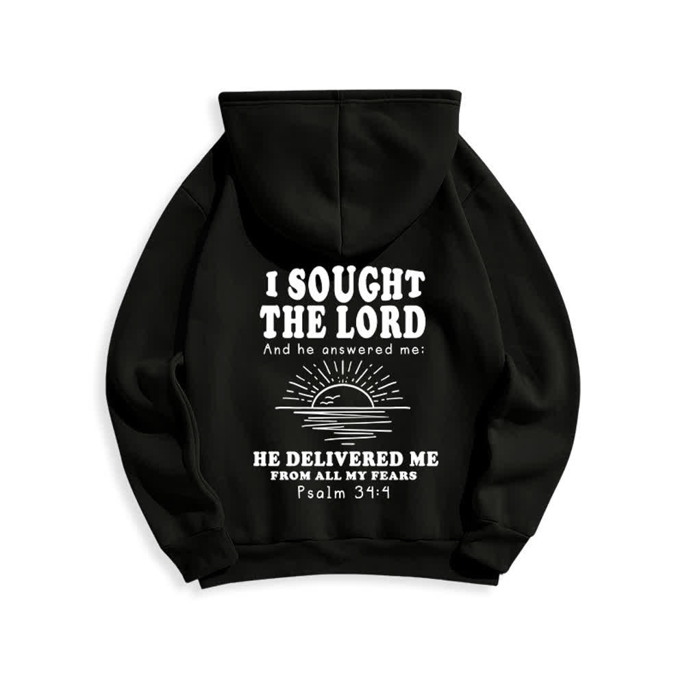 Christianartworkshop Ich suchte den Herrn Psalm 34:4 Sunrise Pullover Hoodie - image 4