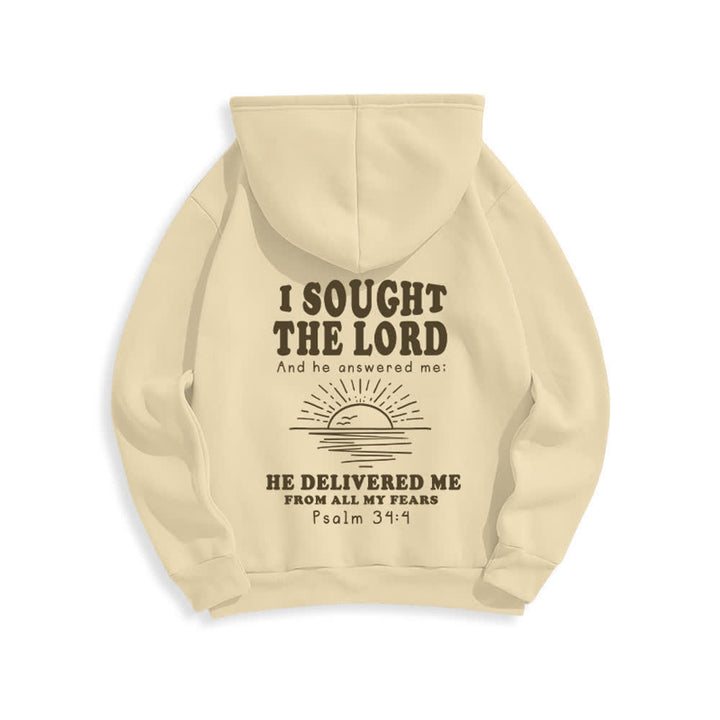Christianartworkshop Ich suchte den Herrn Psalm 34:4 Sunrise Pullover Hoodie - image 16