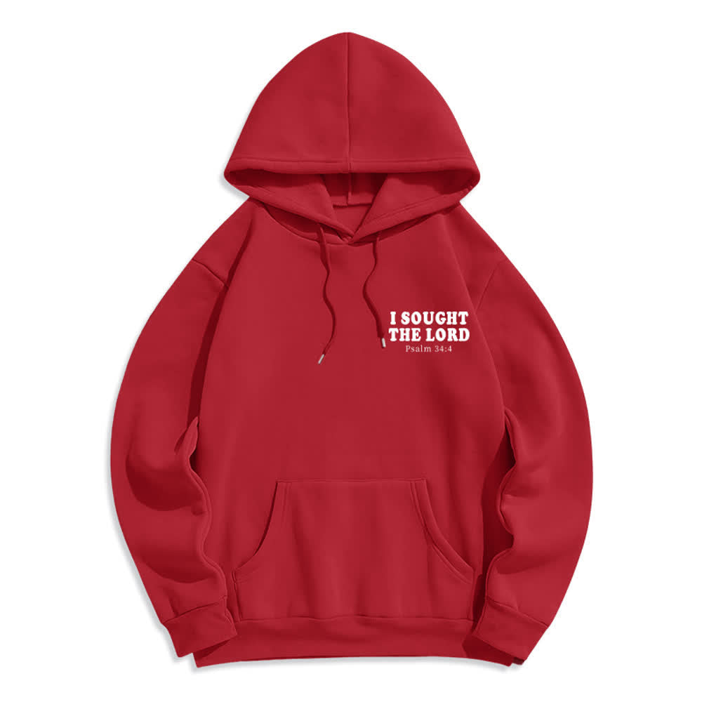 Christianartworkshop Ich suchte den Herrn Psalm 34:4 Sunrise Pullover Hoodie - image 8