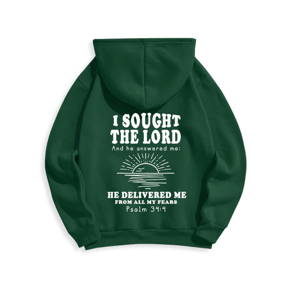 Christianartworkshop Ich suchte den Herrn Psalm 34:4 Sunrise Pullover Hoodie - image 19