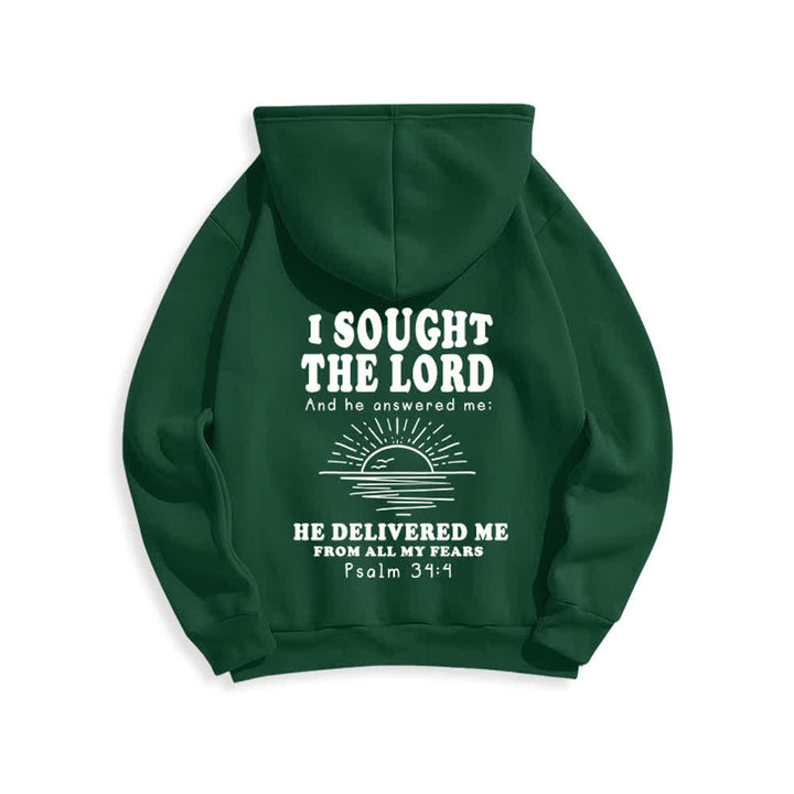 Christianartworkshop Ich suchte den Herrn Psalm 34:4 Sunrise Pullover Hoodie - image 19
