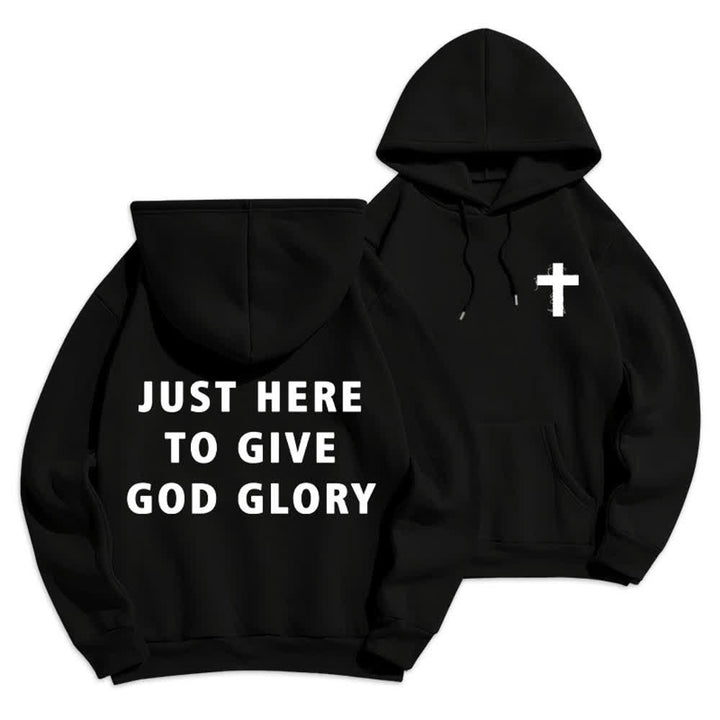 Christianartworkshop Übergroßer Pullover-Hoodie: Nur hier, um Gott die Ehre zu geben - Schwarz - 2XL - image 21