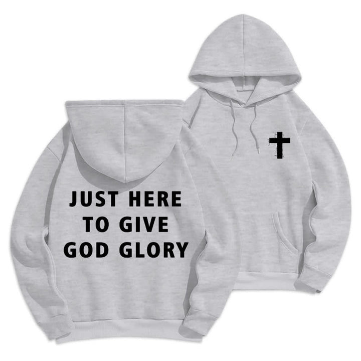Christianartworkshop Übergroßer Pullover-Hoodie: Nur hier, um Gott die Ehre zu geben - Grau - 2XL - image 12