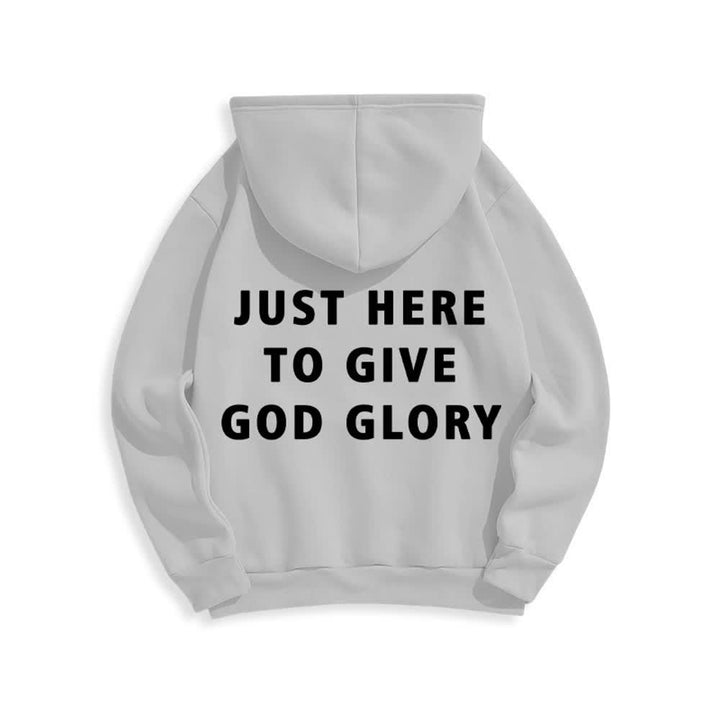Christianartworkshop Übergroßer Pullover-Hoodie: Nur hier, um Gott die Ehre zu geben - image 13