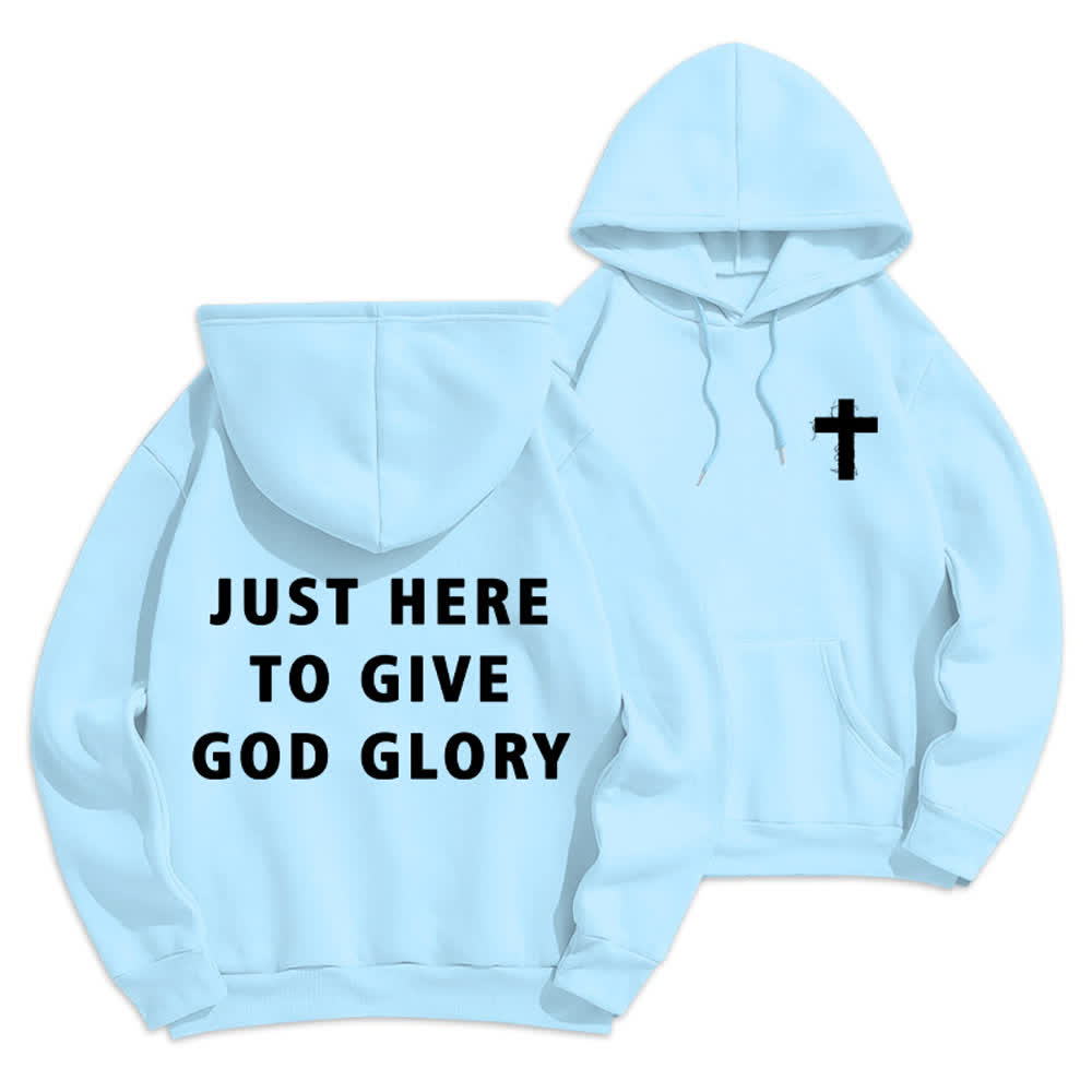 Christianartworkshop Übergroßer Pullover-Hoodie: Nur hier, um Gott die Ehre zu geben - Blau - 2XL - image 3